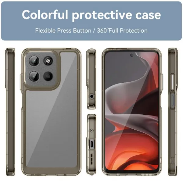 CRYSTAL Ochranný kryt pre Motorola Moto G15 / G15 Power / G17 / G17 Power šedý