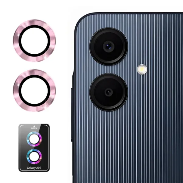 ENKAY ALU Sklo pre fotoaparát Samsung Galaxy A06 PINK