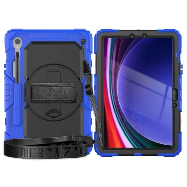 SOLID 360 Odolný obal pre Samsung Galaxy Tab S9 / Tab S9 FE / Tab S10 FE / Tab S10 Lite modrý
