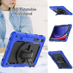 SOLID 360 Odolný obal pre Samsung Galaxy Tab S9 / Tab S9 FE / Tab S10 FE / Tab S10 Lite modrý