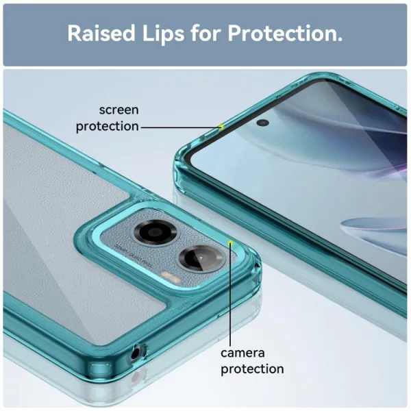 CRYSTAL Ochranný kryt pre Motorola Moto G05 / Moto E15 tyrkysový