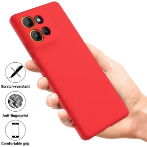 RUBBER Ochranný obal pre Motorola Moto G56 5G červený