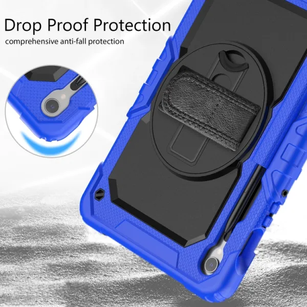 SOLID 360 Odolný obal pre Samsung Galaxy Tab S9 / Tab S9 FE / Tab S10 FE / Tab S10 Lite modrý