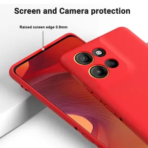RUBBER Ochranný obal pre Motorola Moto G56 5G červený