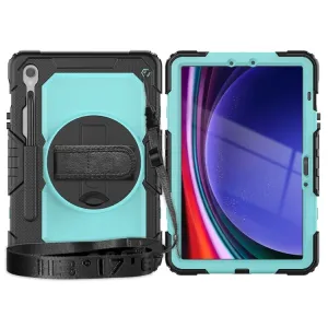 SOLID 360 Odolný obal pre Samsung Galaxy Tab S9 / Tab S9 FE / Tab S10 FE / Tab S10 Lite svetlomodrý