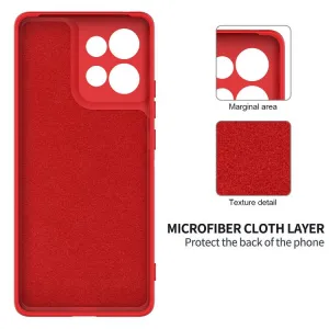 RUBBER Ochranný obal pre Motorola Moto G56 5G červený