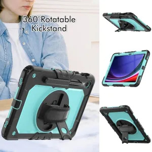 SOLID 360 Odolný obal pre Samsung Galaxy Tab S9 / Tab S9 FE / Tab S10 FE / Tab S10 Lite svetlomodrý