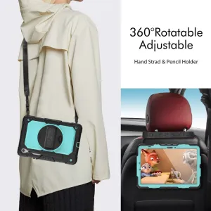 SOLID 360 Odolný obal pre Samsung Galaxy Tab S9 / Tab S9 FE / Tab S10 FE / Tab S10 Lite svetlomodrý