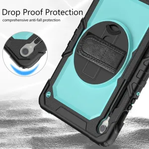 SOLID 360 Odolný obal pre Samsung Galaxy Tab S9 / Tab S9 FE / Tab S10 FE / Tab S10 Lite svetlomodrý