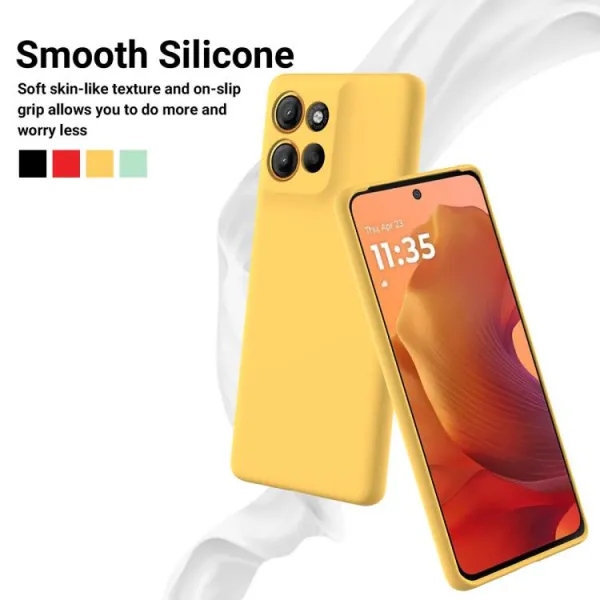 RUBBER Ochranný kryt pre Motorola Moto G15 / G15 Power / G17 / G17 Power žltý