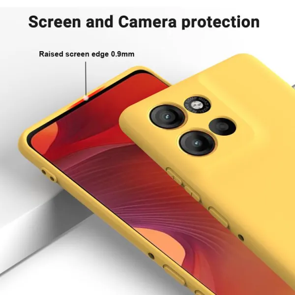 RUBBER Ochranný obal pre Motorola Moto G56 5G žltý