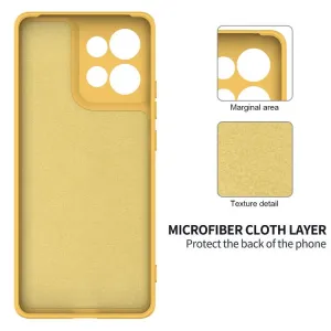 RUBBER Ochranný obal pre Motorola Moto G56 5G žltý