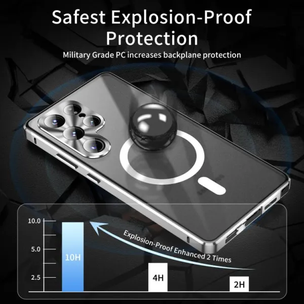MAGSAFE MAGNETIC Celotelový ochranný kryt Samsung Galaxy S25 Ultra 5G zelený