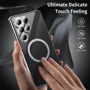 MAGSAFE MAGNETIC Celotelový ochranný kryt Samsung Galaxy S25 Ultra 5G zelený