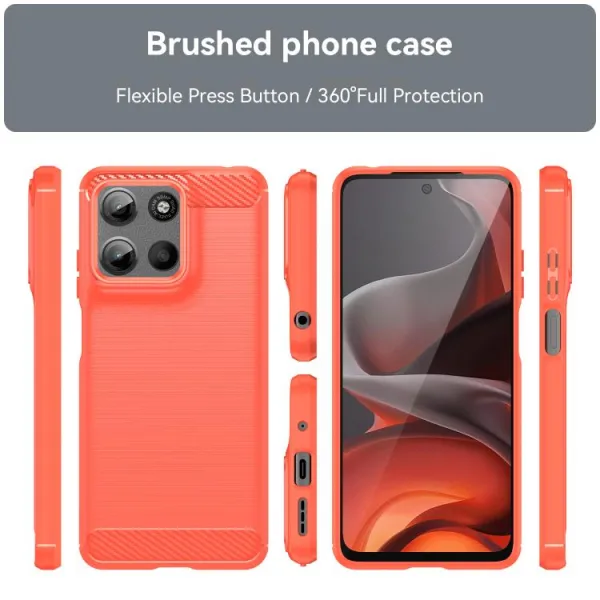 FLEXI TPU Ochranný kryt Motorola Moto G15 / G15 Power / G17 / G17 Power červený