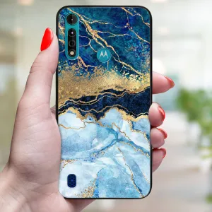MY ART Ochranný kryt pre Motorola Moto G8 Power Lite BLUE MARBLE (141)