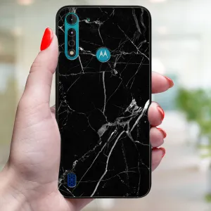 MY ART Ochranný kryt pre Motorola Moto G8 Power Lite BLACK MARBLE (142)
