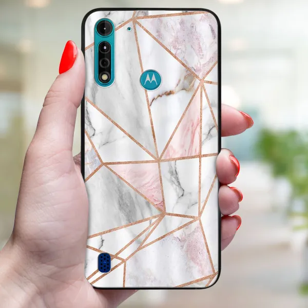 MY ART Ochranný kryt pre Motorola Moto G8 Power Lite PINK MARBLE (143)