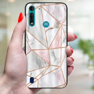 MY ART Ochranný kryt pre Motorola Moto G8 Power Lite PINK MARBLE (143)