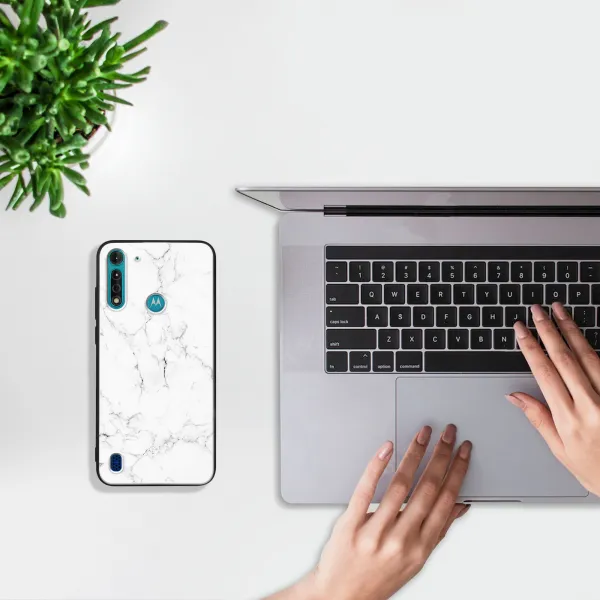 MY ART Ochranný kryt pre Motorola Moto G8 Power Lite WHITE MARBLE (144)