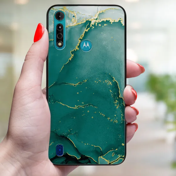 MY ART Ochranný kryt pre Motorola Moto G8 Power Lite GREEN MARBLE (145)