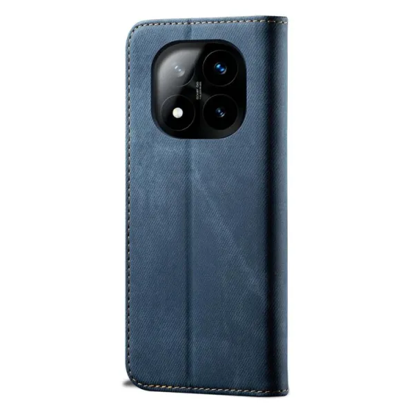 DENIM Peňaženkový kryt pre Xiaomi Redmi Note 14 Pro+ 5G modrý