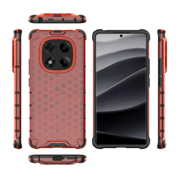 HONEYCOMB Ochranný kryt Xiaomi Redmi Note 14 Pro červený