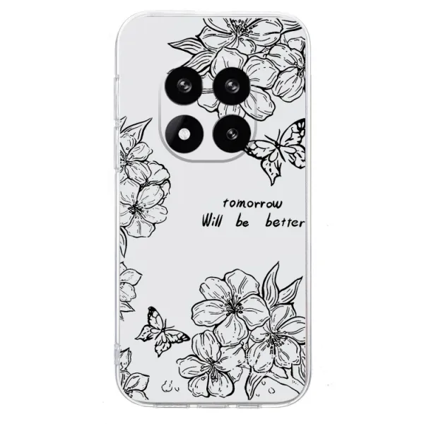 ART TPU Ochranný kryt pre Xiaomi Redmi Note 14 Pro+ 5G BUTTERFLY FLOWER
