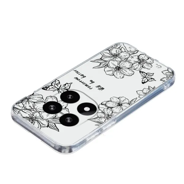 ART TPU Ochranný kryt pre Xiaomi Redmi Note 14 Pro+ 5G BUTTERFLY FLOWER