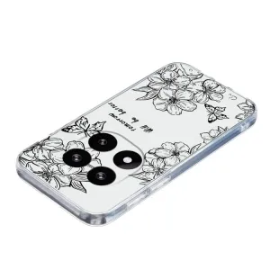 ART TPU Ochranný kryt pre Xiaomi Redmi Note 14 Pro+ 5G BUTTERFLY FLOWER