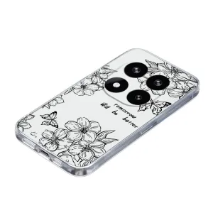 ART TPU Ochranný kryt pre Xiaomi Redmi Note 14 Pro+ 5G BUTTERFLY FLOWER