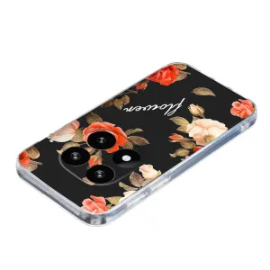 ART TPU Ochranný kryt pre Xiaomi Redmi Note 14 Pro+ 5G FLOWERS ON BLACK