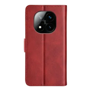 SIDE Peňaženkové puzdro pre Xiaomi Redmi Note 14 Pro+ 5G červené