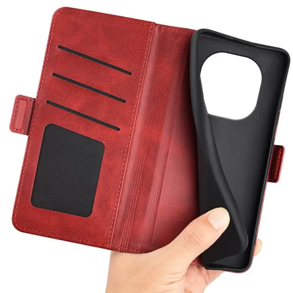 SIDE Peňaženkové puzdro pre Xiaomi Redmi Note 14 Pro+ 5G červené