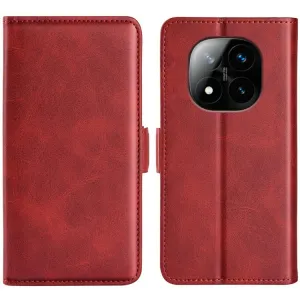 SIDE Peňaženkové puzdro pre Xiaomi Redmi Note 14 Pro+ 5G červené