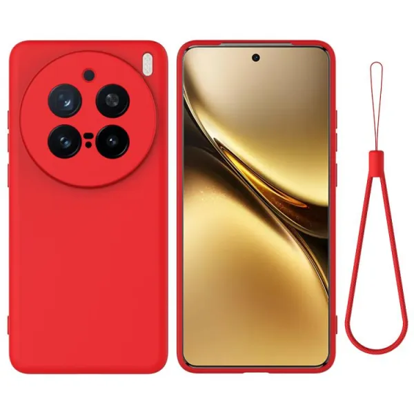 RUBBER Ochranný kryt pre Vivo X200 Pro 5G červený