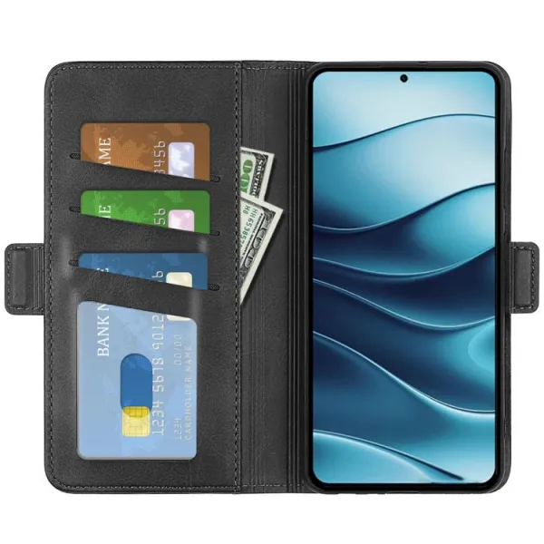 SIDE Peňaženkové puzdro pre Xiaomi Redmi Note 14 5G čierne