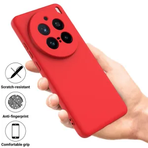 RUBBER Ochranný kryt pre Vivo X200 Pro 5G červený