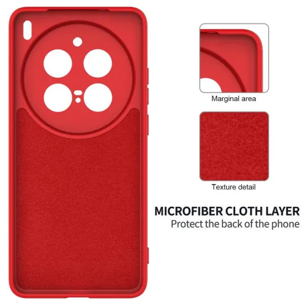 RUBBER Ochranný kryt pre Vivo X200 Pro 5G červený