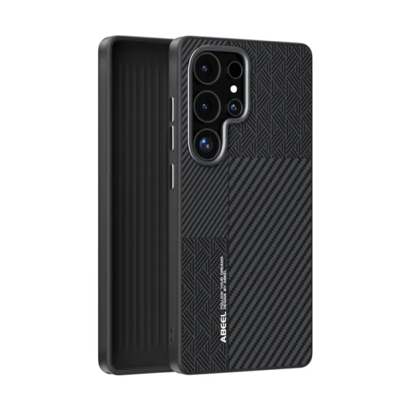 ABEEL RELIEF Ochranný kryt pre Samsung Galaxy S25 Ultra 5G CARBON BLACK