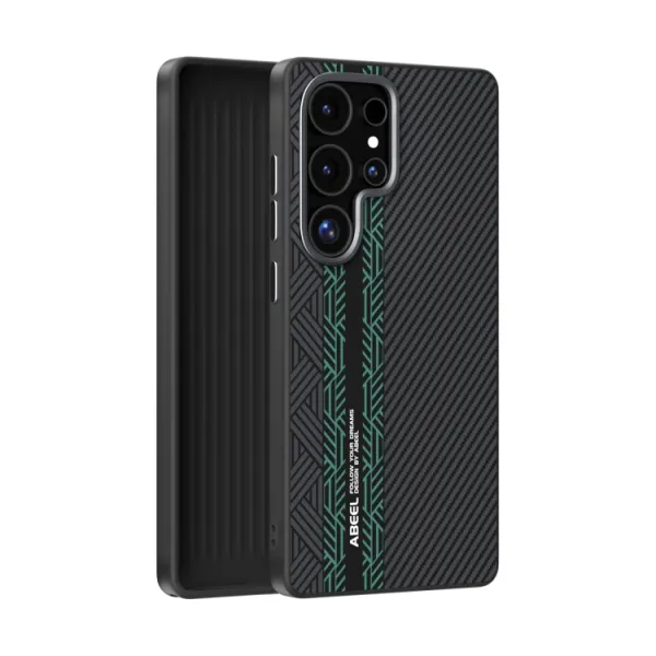 ABEEL RELIEF Ochranný kryt pre Samsung Galaxy S25 Ultra 5G BLACK GREEN