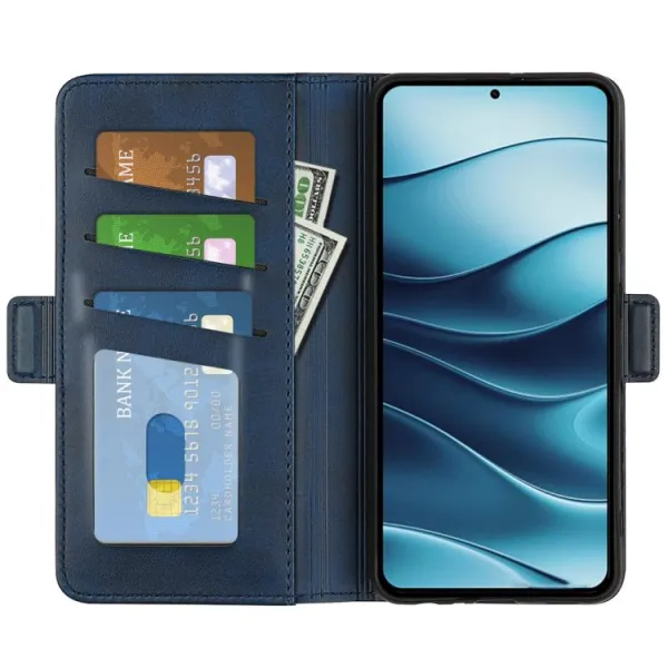 SIDE Peňaženkové puzdro pre Xiaomi Redmi Note 14 5G modré