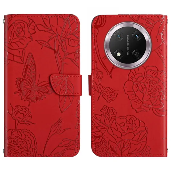 ART BLOSSOM Peňaženkový obal pre Honor Magic7 Lite 5G červený
