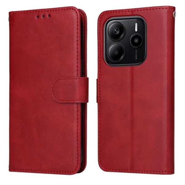 SMOOTH Peňaženkové puzdro pre Xiaomi Redmi Note 14 červené