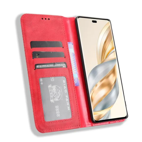 BUSINESS Peňaženkový kryt pre Honor Magic7 Lite 5G červený