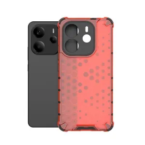 HONEYCOMB Ochranný kryt Xiaomi Redmi Note 14 červený