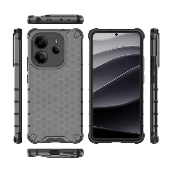 HONEYCOMB Ochranný kryt Xiaomi Redmi Note 14 čierny