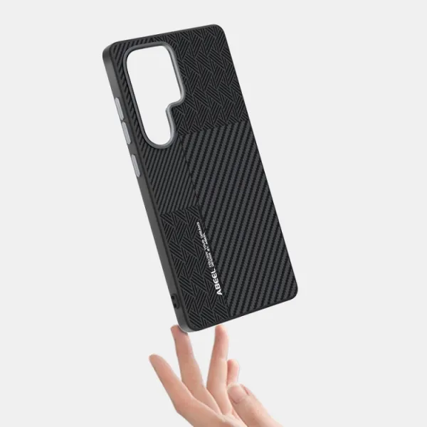 ABEEL RELIEF Ochranný kryt pre Samsung Galaxy S25 Ultra 5G CARBON BLACK