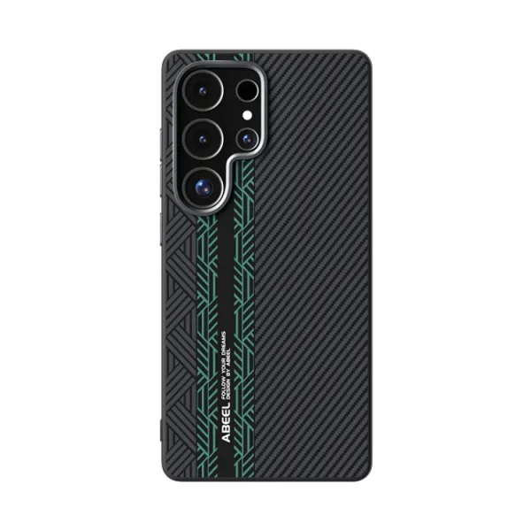 ABEEL RELIEF Ochranný kryt pre Samsung Galaxy S25 Ultra 5G BLACK GREEN