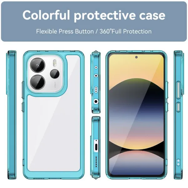 CRYSTAL Ochranný kryt pre Xiaomi Redmi Note 14 tyrkysový